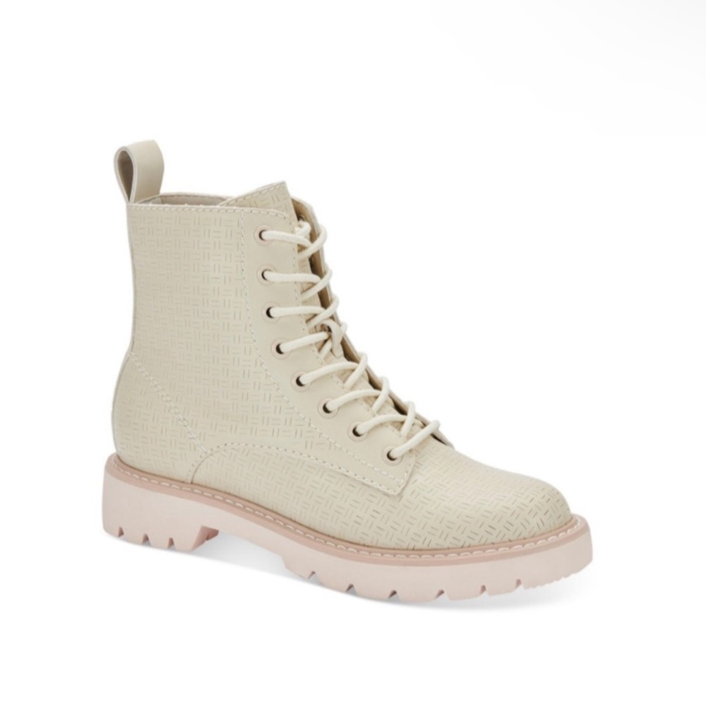 NWT Dolce Vita Piker Ivory Perforated Combat Boots